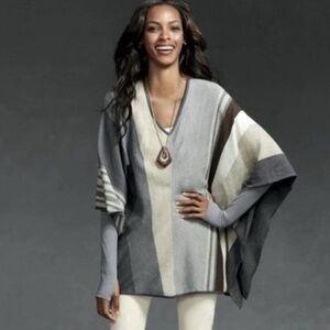 CAbi Multicolor Striped Women's Poncho